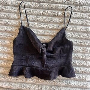 Zara Black Peplum Tank- S